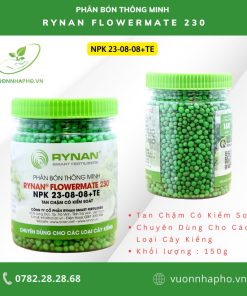 Thông tin Phân Bón Thông Minh Rynan Flowermate 230 (NPK 23-08-08+TE) hũ 150 Gram