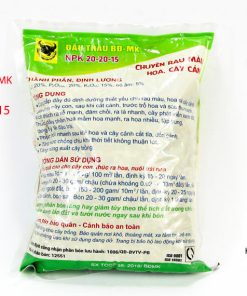 Phía sau Phân bón đầu trâu BĐ-MK NPK 20-20-15 bao 1kg